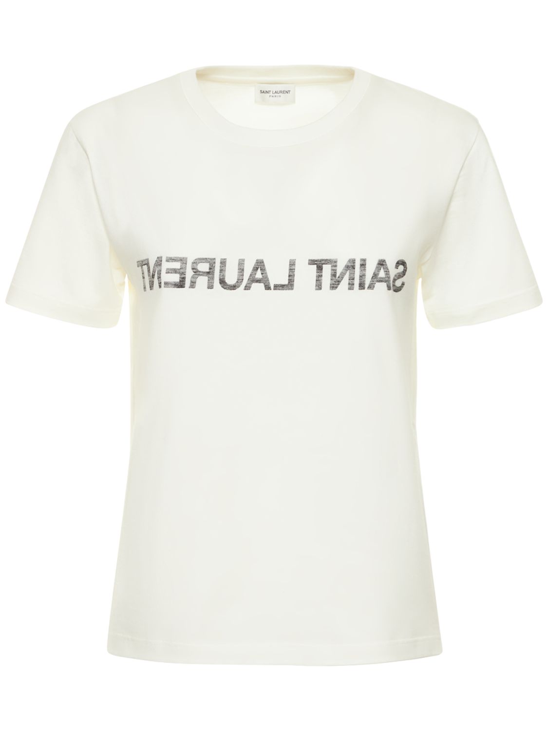 Mujer Camiseta De Algodón Estampada Xl - SAINT LAURENT - Modalova