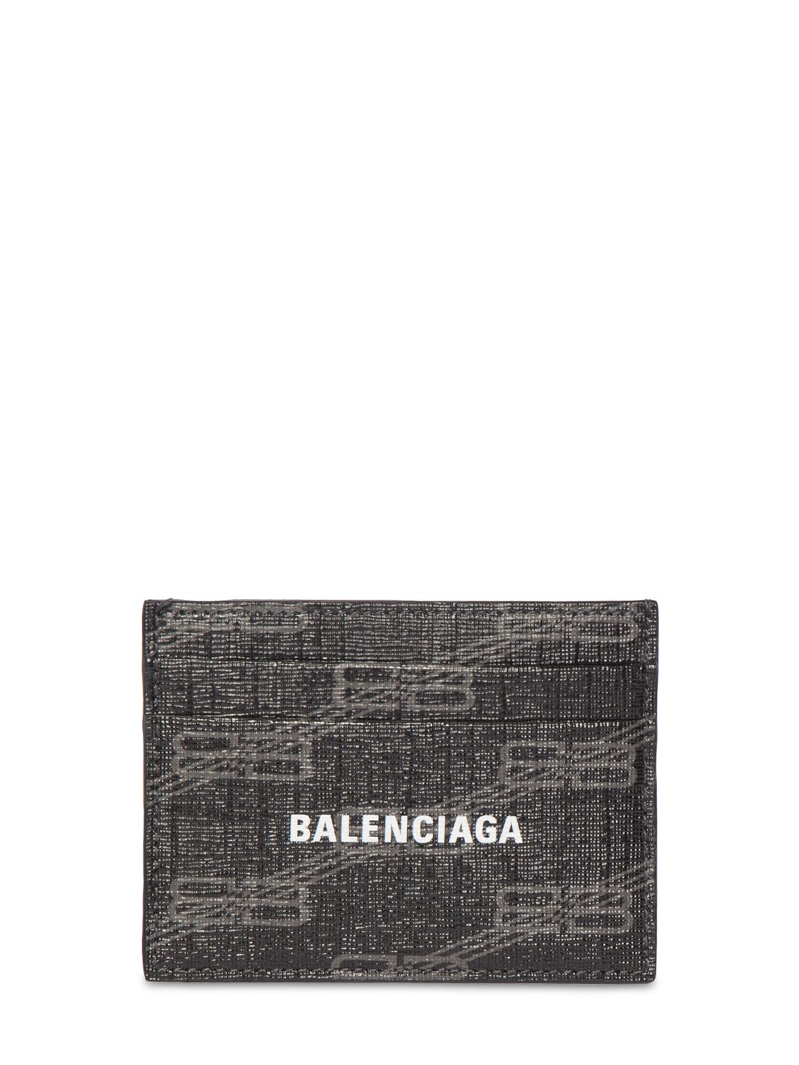 Porta Carte Di Credito In Similpelle Con Logo - BALENCIAGA - Modalova