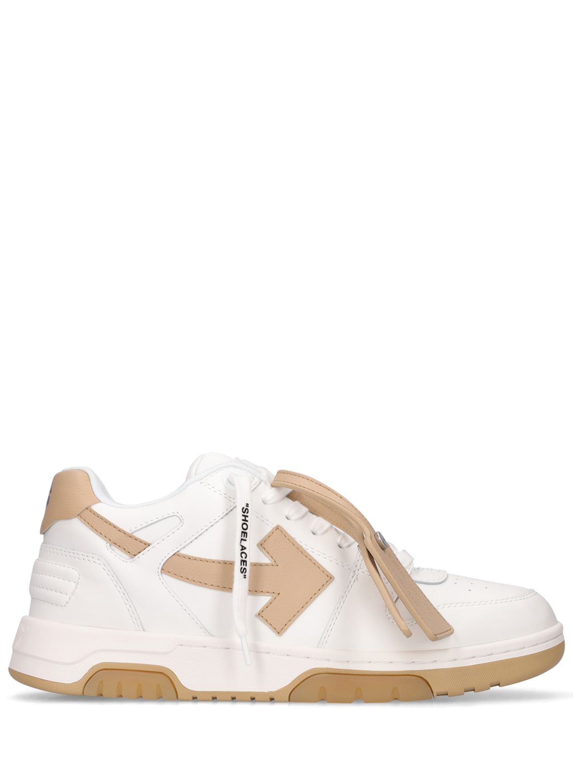 Mm Out Of Office Leather Sneakers - OFF-WHITE - Modalova