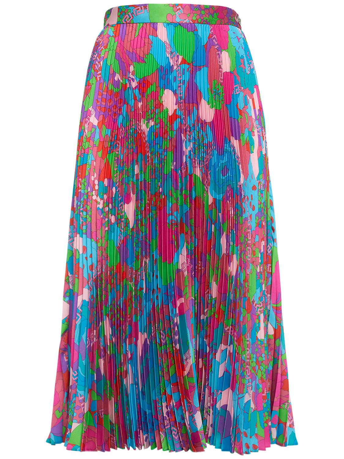 Dua Lipa Printed Pleated Twill Skirt - VERSACE - Modalova