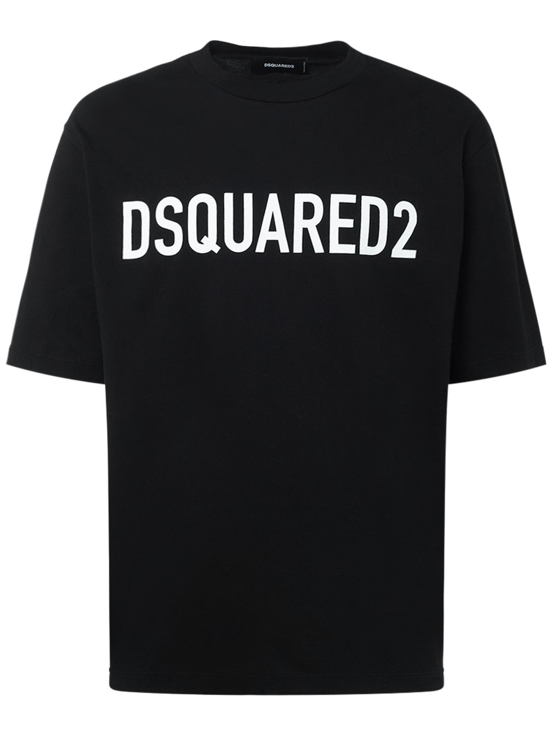 T-shirt Loose Fit In Cotone Con Logo - DSQUARED2 - Modalova