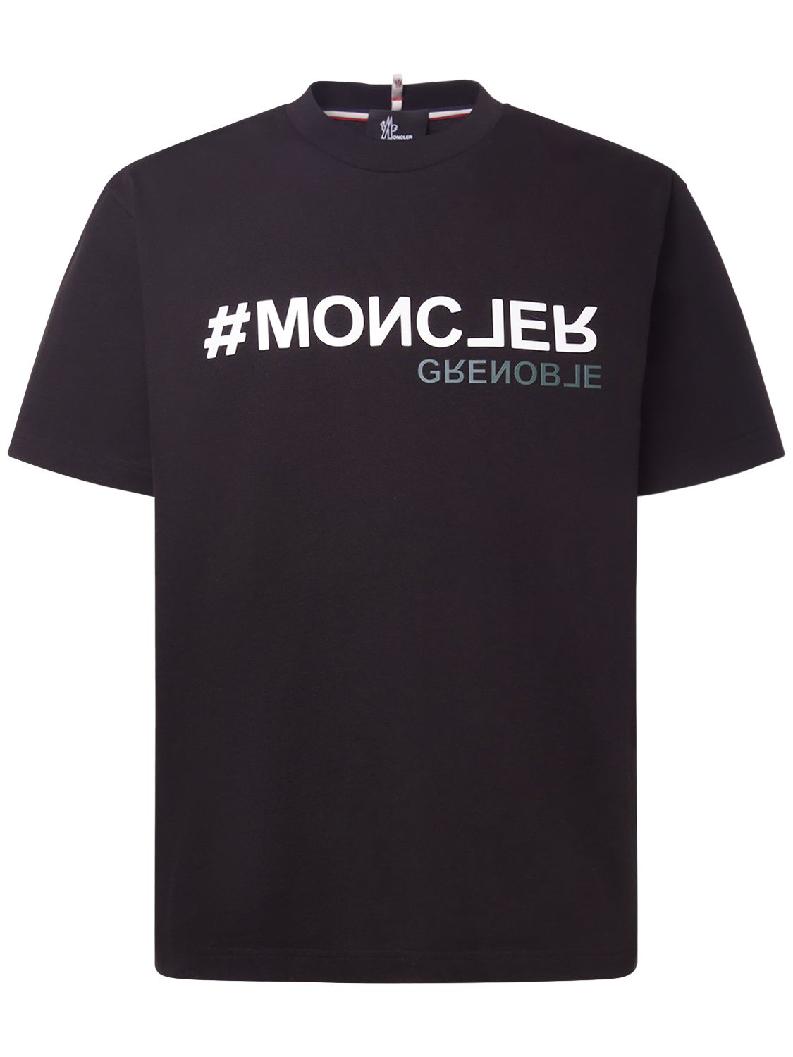 T-shirt In Jersey Di Cotone Con Logo - MONCLER GRENOBLE - Modalova