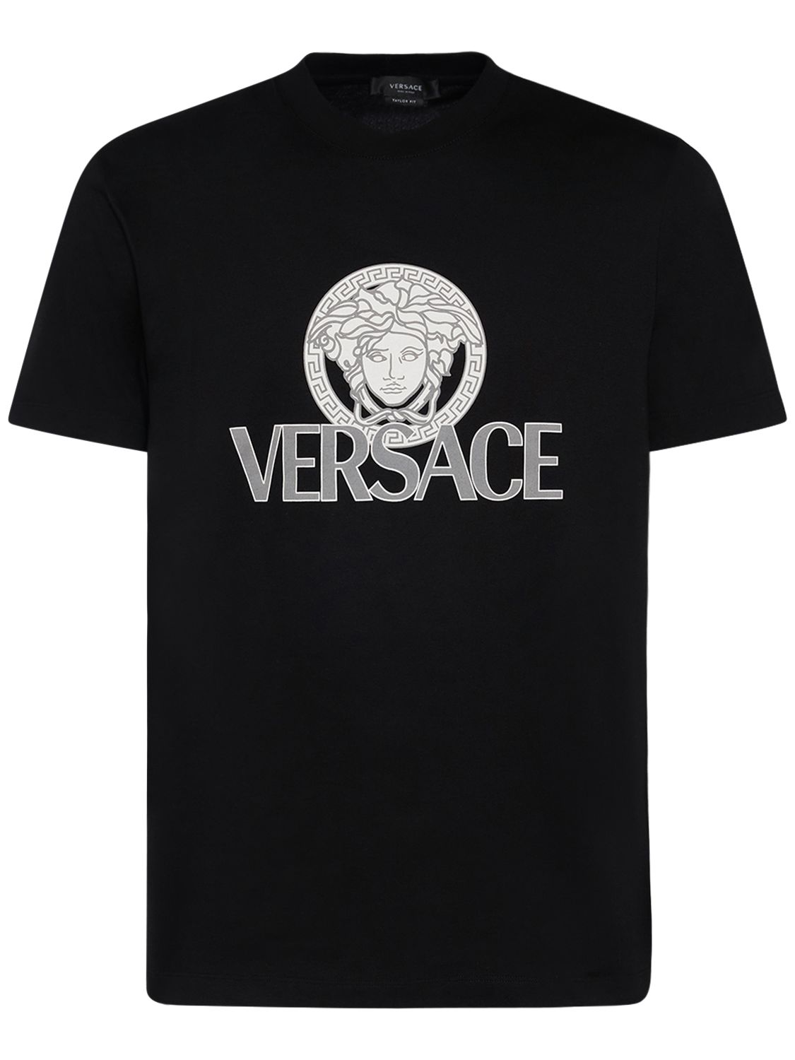 Hombre Camiseta De Algodón Con Logo Estampado Xl - VERSACE - Modalova