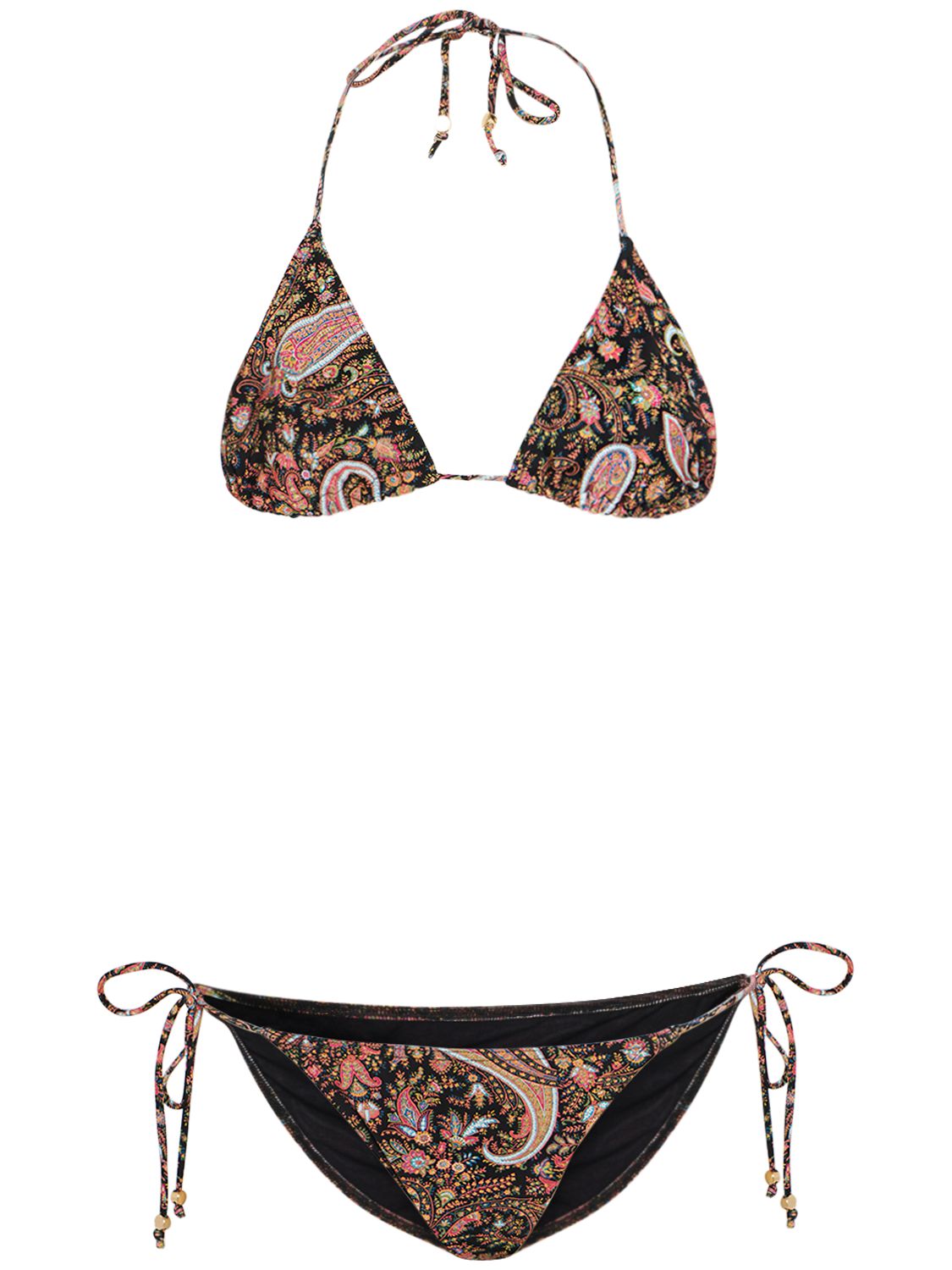 Printed Lycra Triangle Bikini Set - ETRO - Modalova