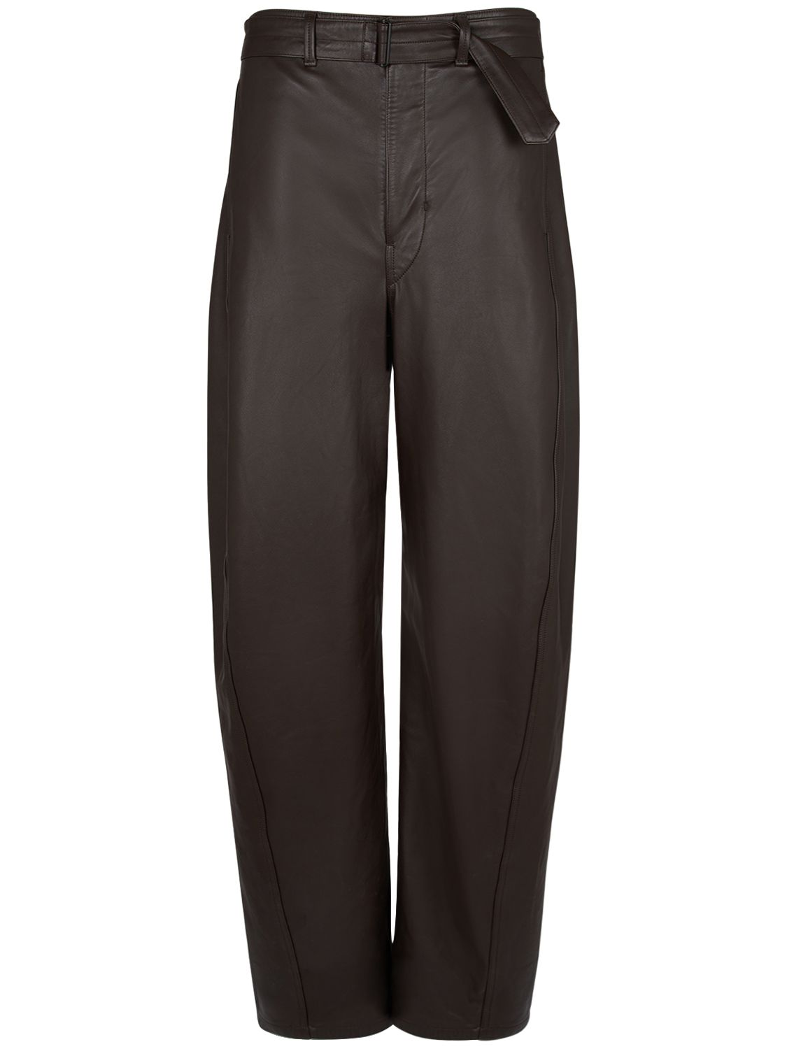 Belted Leather Pants - LEMAIRE - Modalova