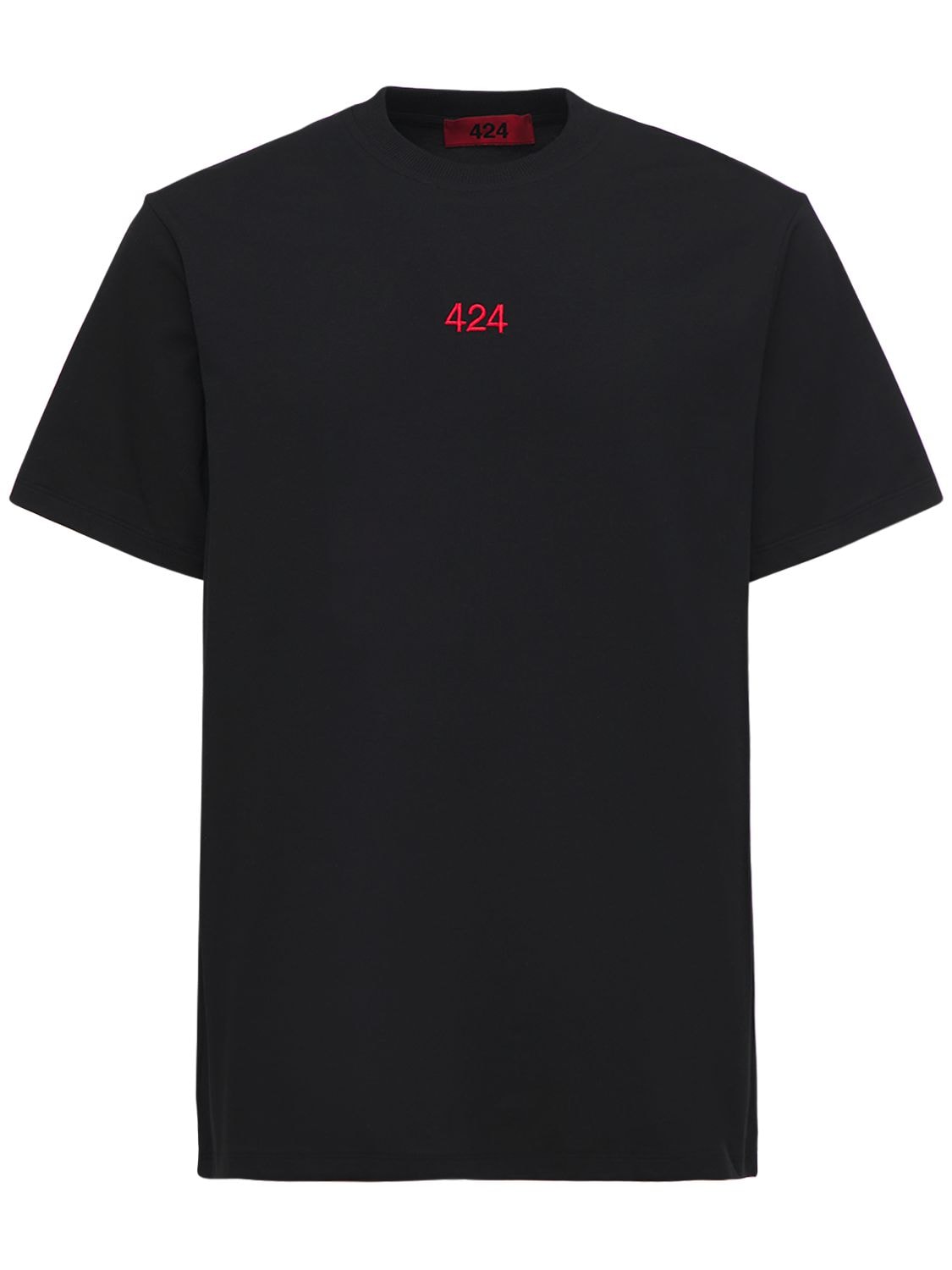 Logo Embroidery Cotton T-shirt - 424 - Modalova