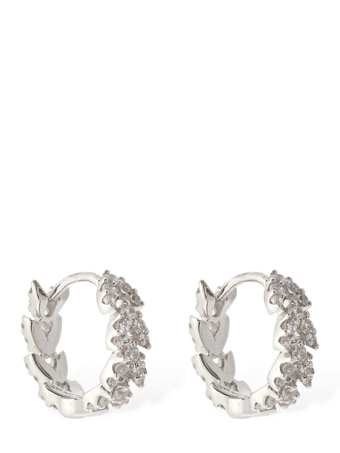 Croisette Small Crystal Hoop Earrings - APM MONACO - Modalova