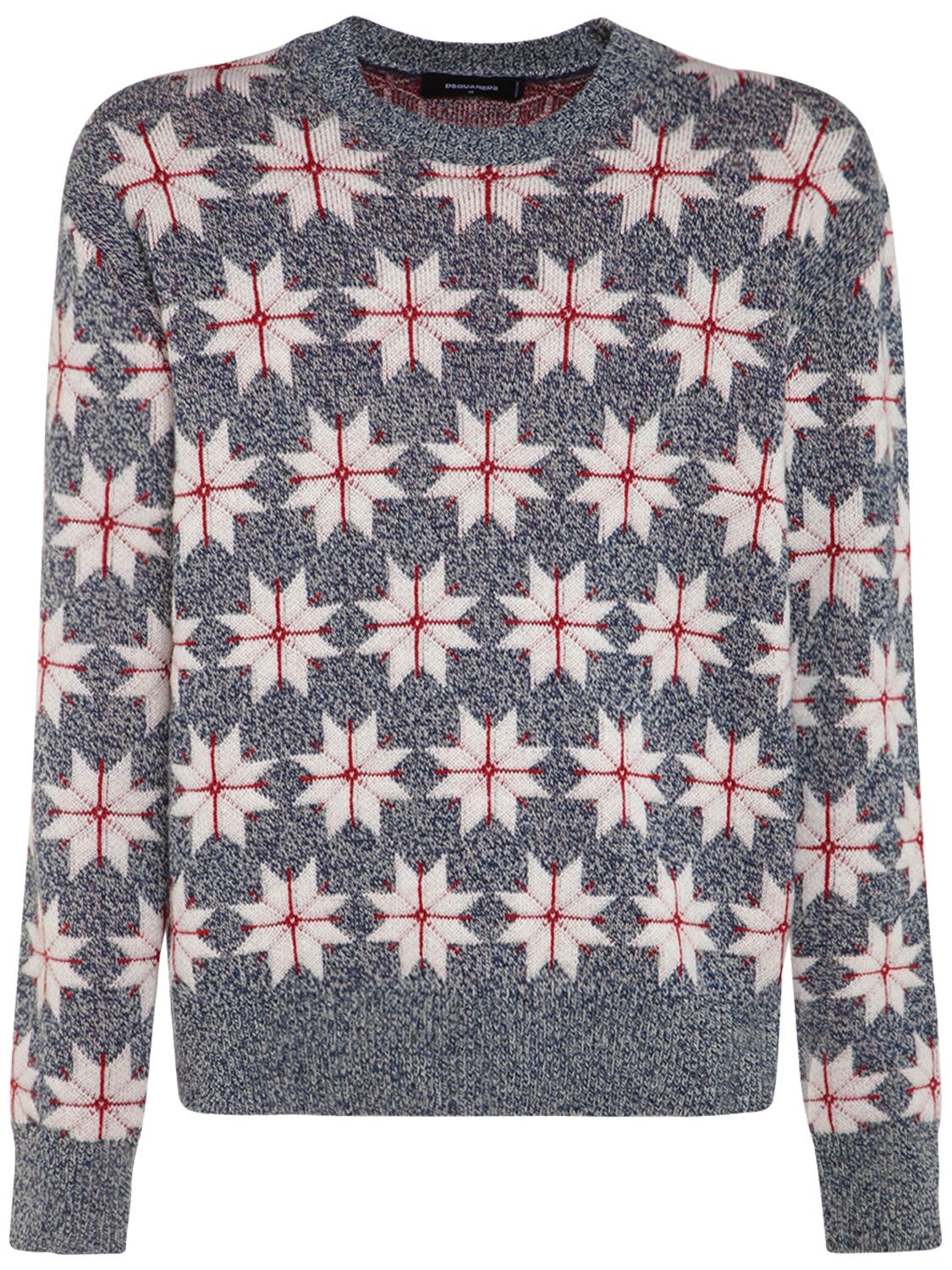 Wool Jacquard Knit Sweater - DSQUARED2 - Modalova