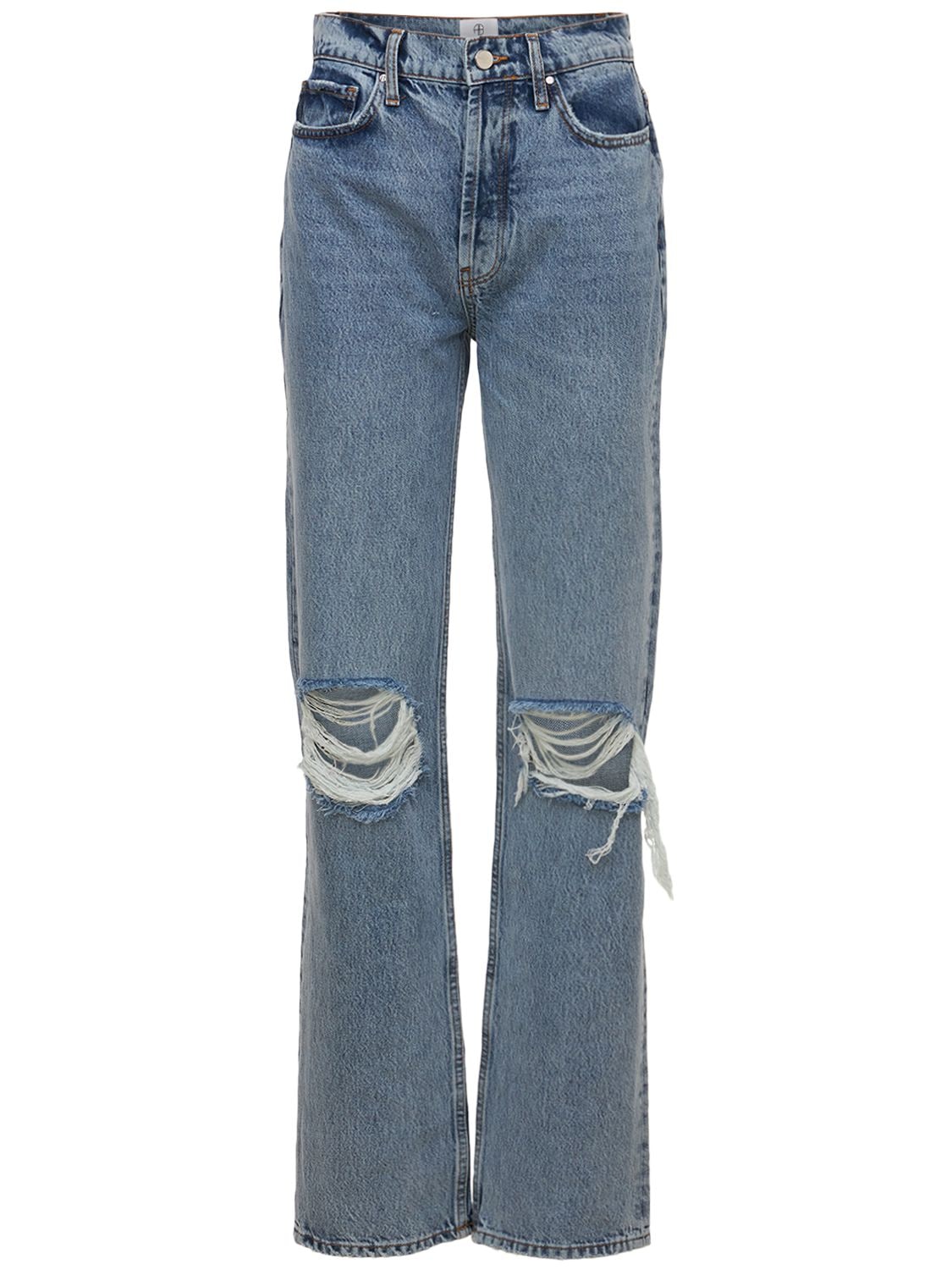 Mujer Jeans De Denim De Algodón Desgastado 24 - ANINE BING - Modalova