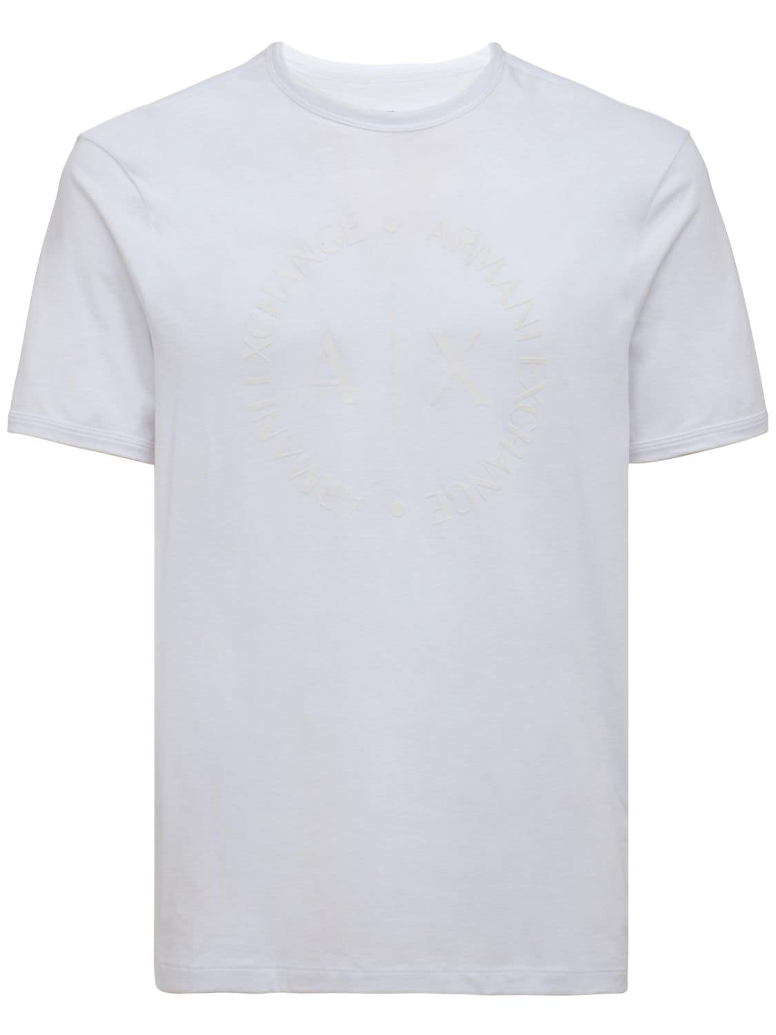 Logo Print Cotton T-shirt - ARMANI EXCHANGE - Modalova