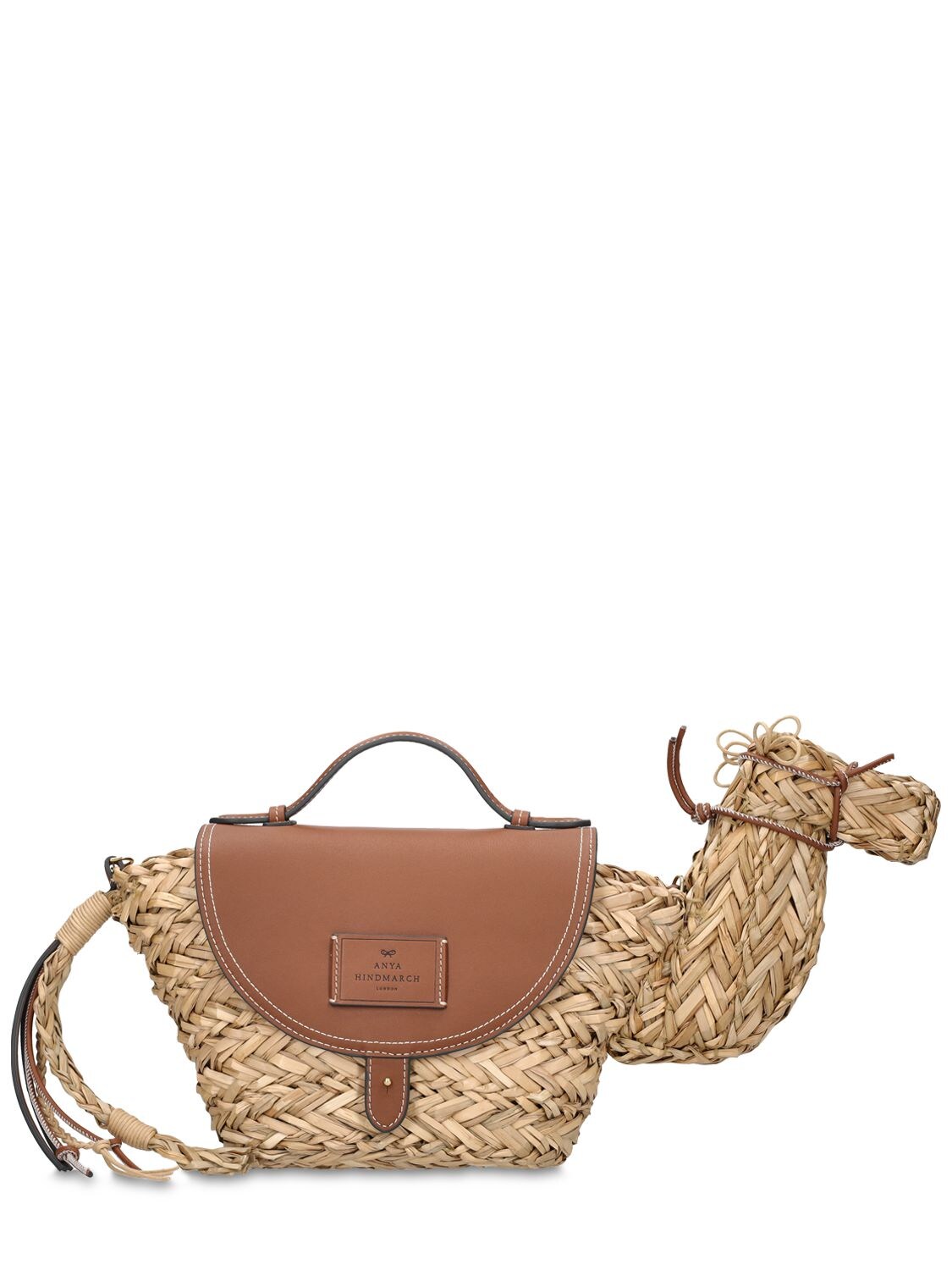 Camel Seagrass Top Handle Bag - ANYA HINDMARCH - Modalova
