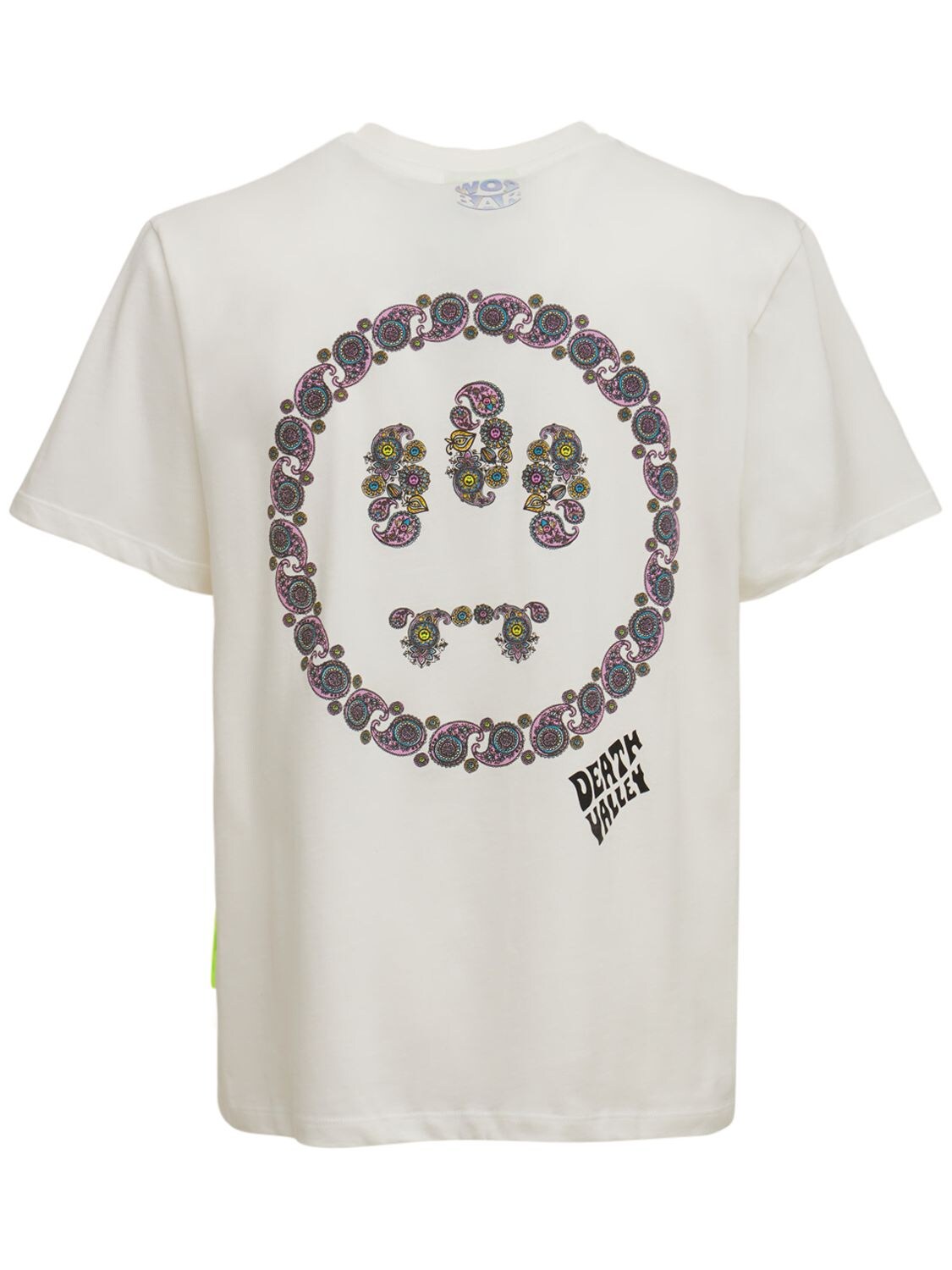 Paisley Logo Printed Cotton T-shirt - BARROW - Modalova