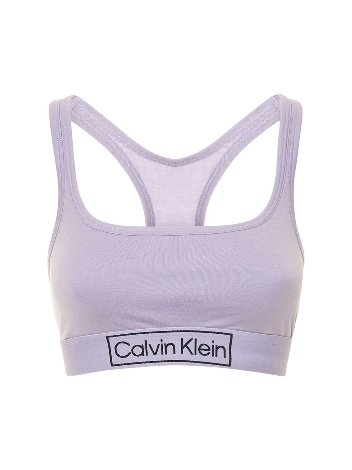 Logo Cotton Blend Bralette - CALVIN KLEIN UNDERWEAR - Modalova