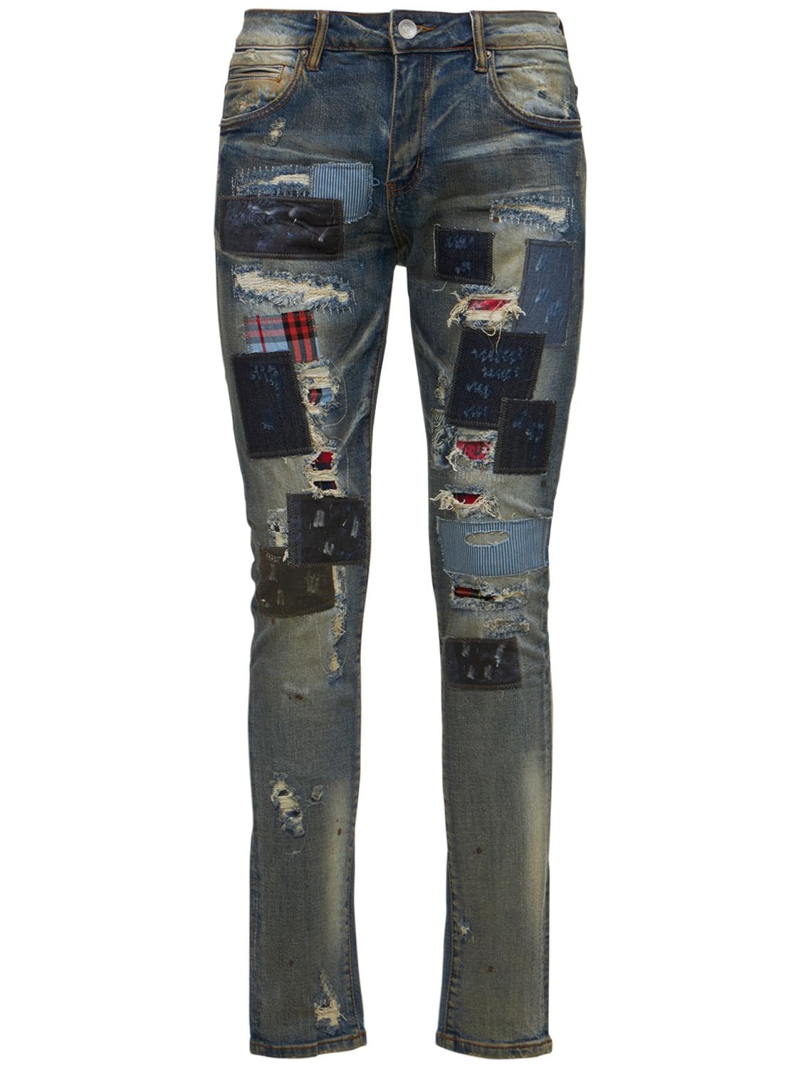 Hombre Jeans Patchwork Silas De Denim Lavado / 28 - EMBELLISH - Modalova