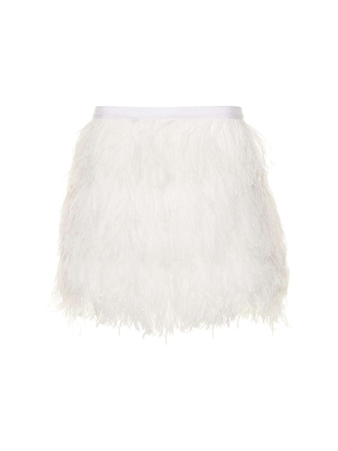 Ostrich Feathers Mini Skirt - BRANDON MAXWELL - Modalova