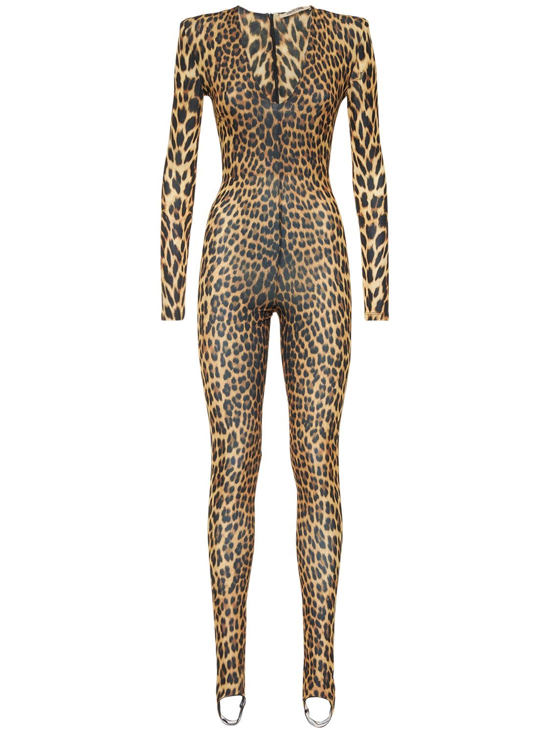 Leopard Print Jersey Jumpsuit - ROBERTO CAVALLI - Modalova
