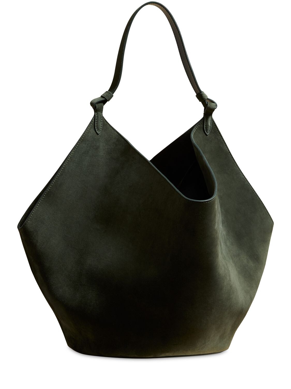 Medium Lotus Suede Shoulder Bag - KHAITE - Modalova