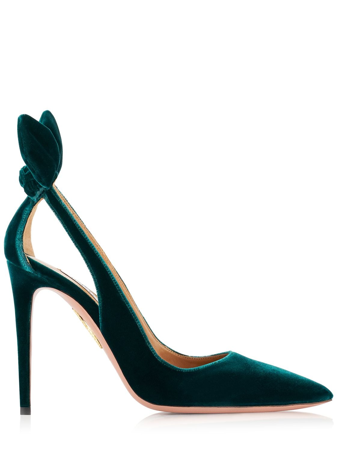 Mujer Zapatos De Tacón Bow Tie De Terciopelo 105mm 42 - AQUAZZURA - Modalova