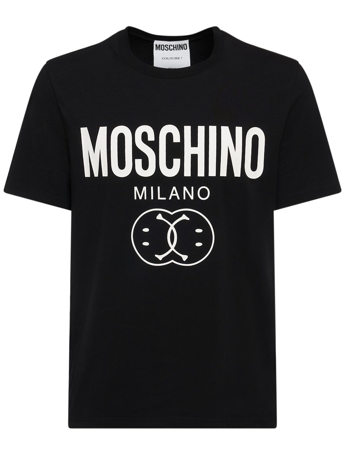 Logo Print Cotton Jersey T-shirt - MOSCHINO - Modalova