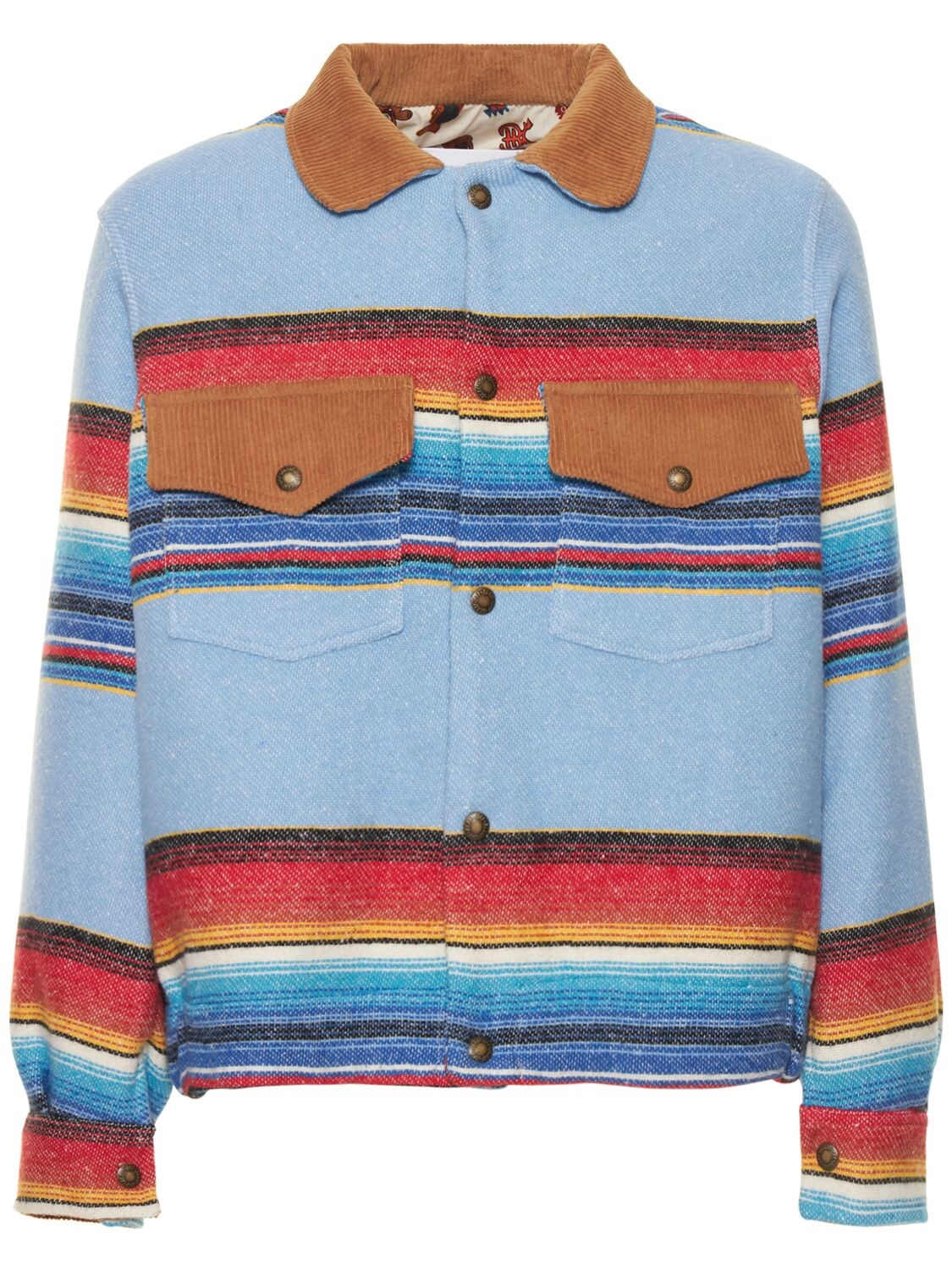 Cotton Velvet Striped Shirt Jacket - BLAST-OFF - Modalova