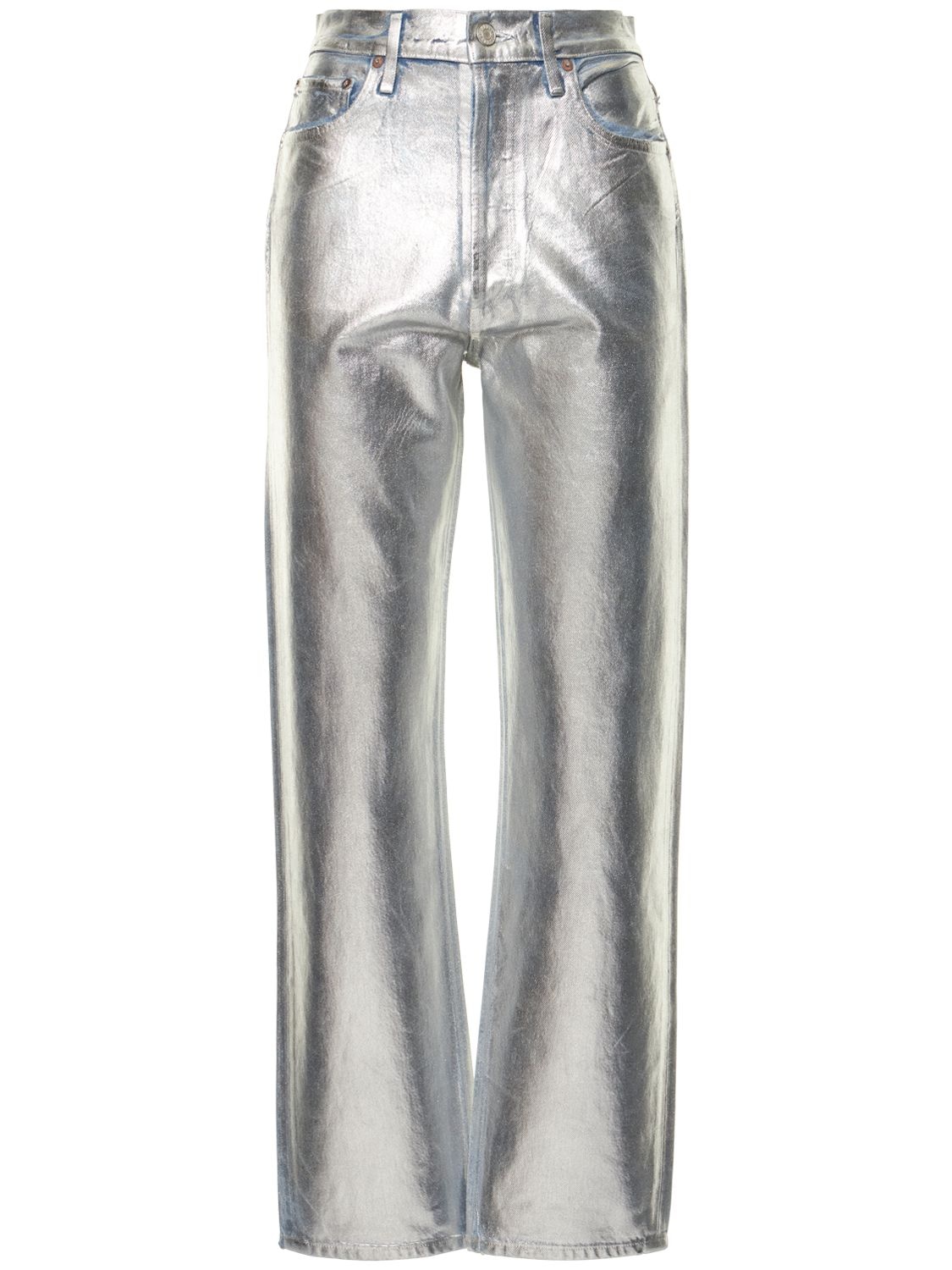 Mujer Jeans Rectos De Algodón Con Cintura Alta 24 - AGOLDE - Modalova