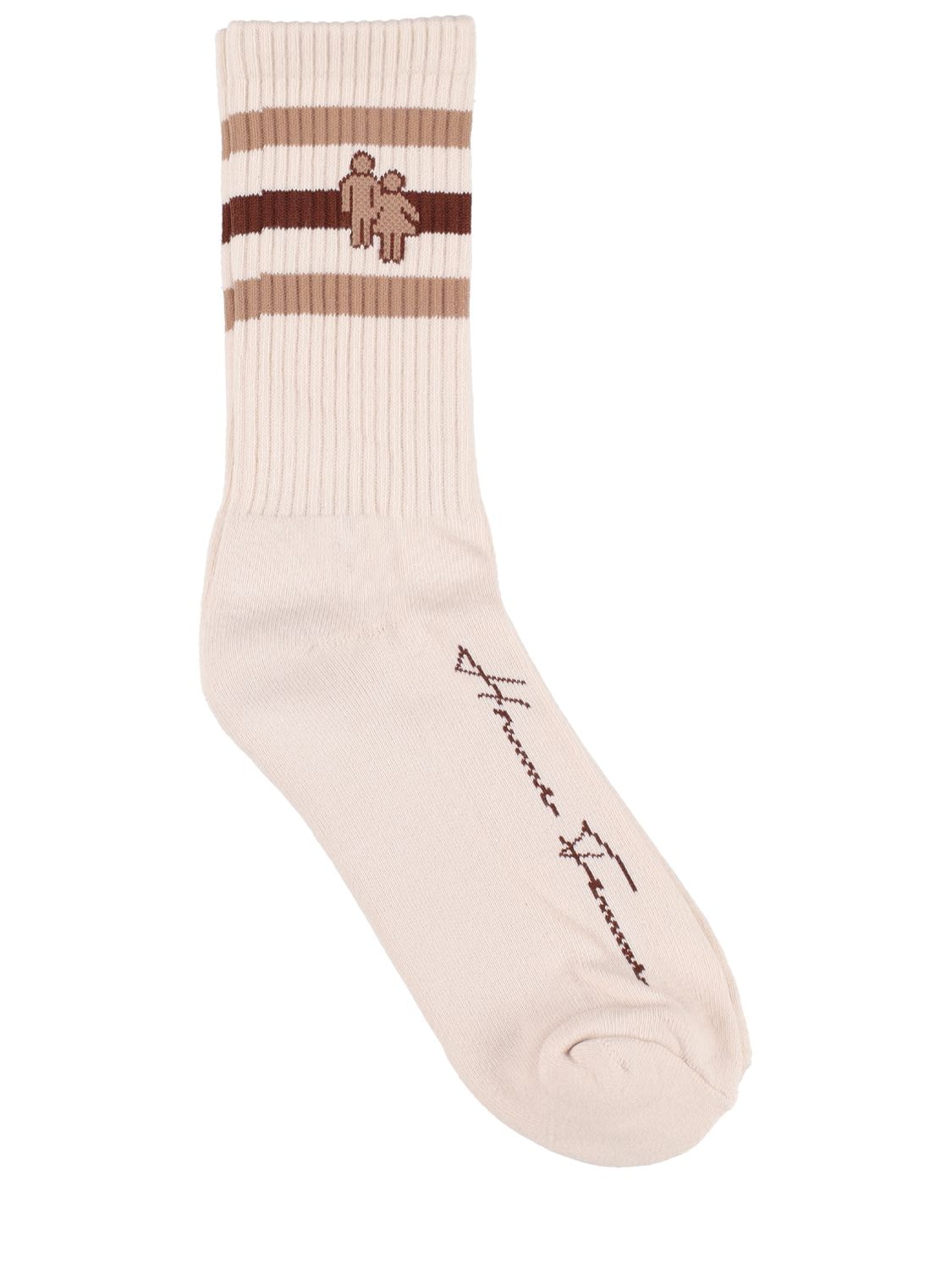 Cotton Blend Trademark Socks - HOMME + FEMME LA - Modalova