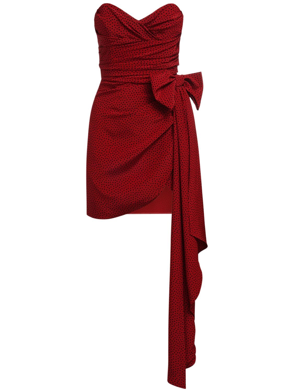 Silk Crepe Draped Mini Dress - ALESSANDRA RICH - Modalova