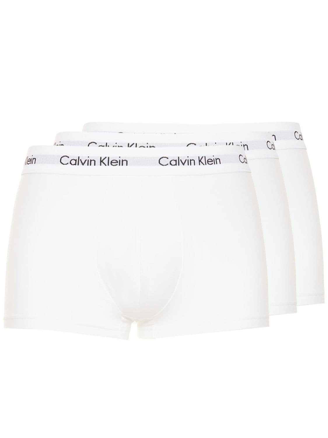 Pack Of 3 Logo Cotton Low Rise Trunks - CALVIN KLEIN UNDERWEAR - Modalova