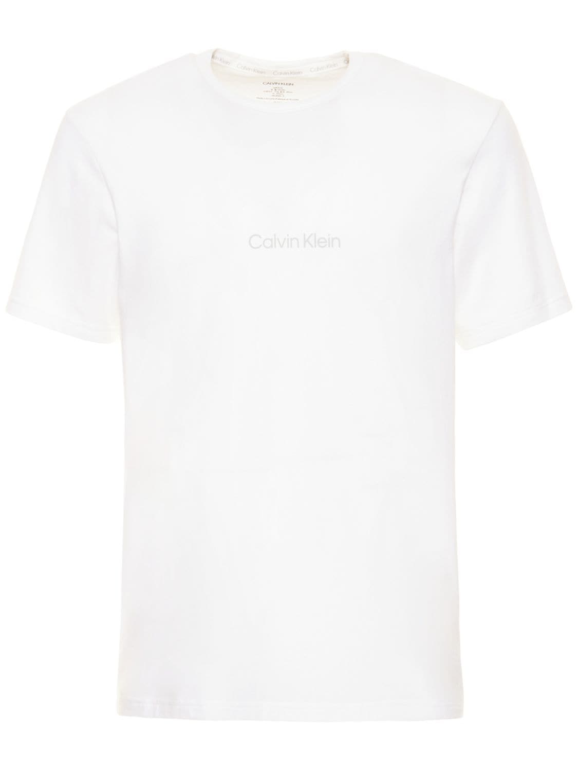 Logo Print Cotton Blend T-shirt - CALVIN KLEIN UNDERWEAR - Modalova