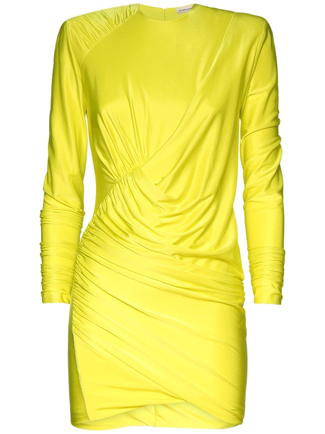 Shiny Viscose Jersey Ruched Mini Dress - ALEXANDRE VAUTHIER - Modalova