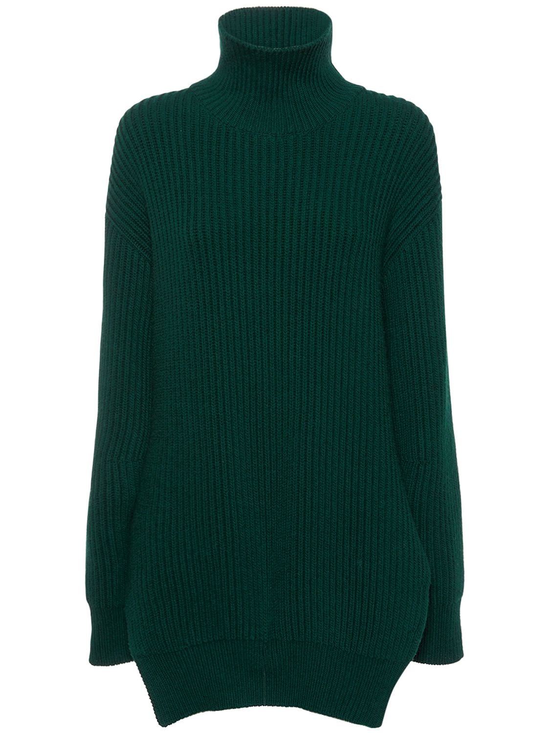 Chunky Wool Knit Turtleneck Sweater - JIL SANDER - Modalova