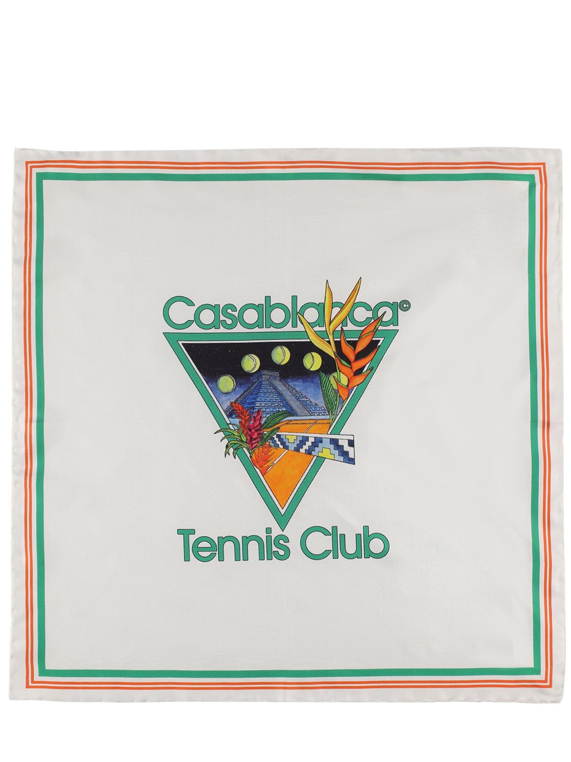 Schal Aus Seidentwill Mit Tennis Club-motiv - CASABLANCA - Modalova