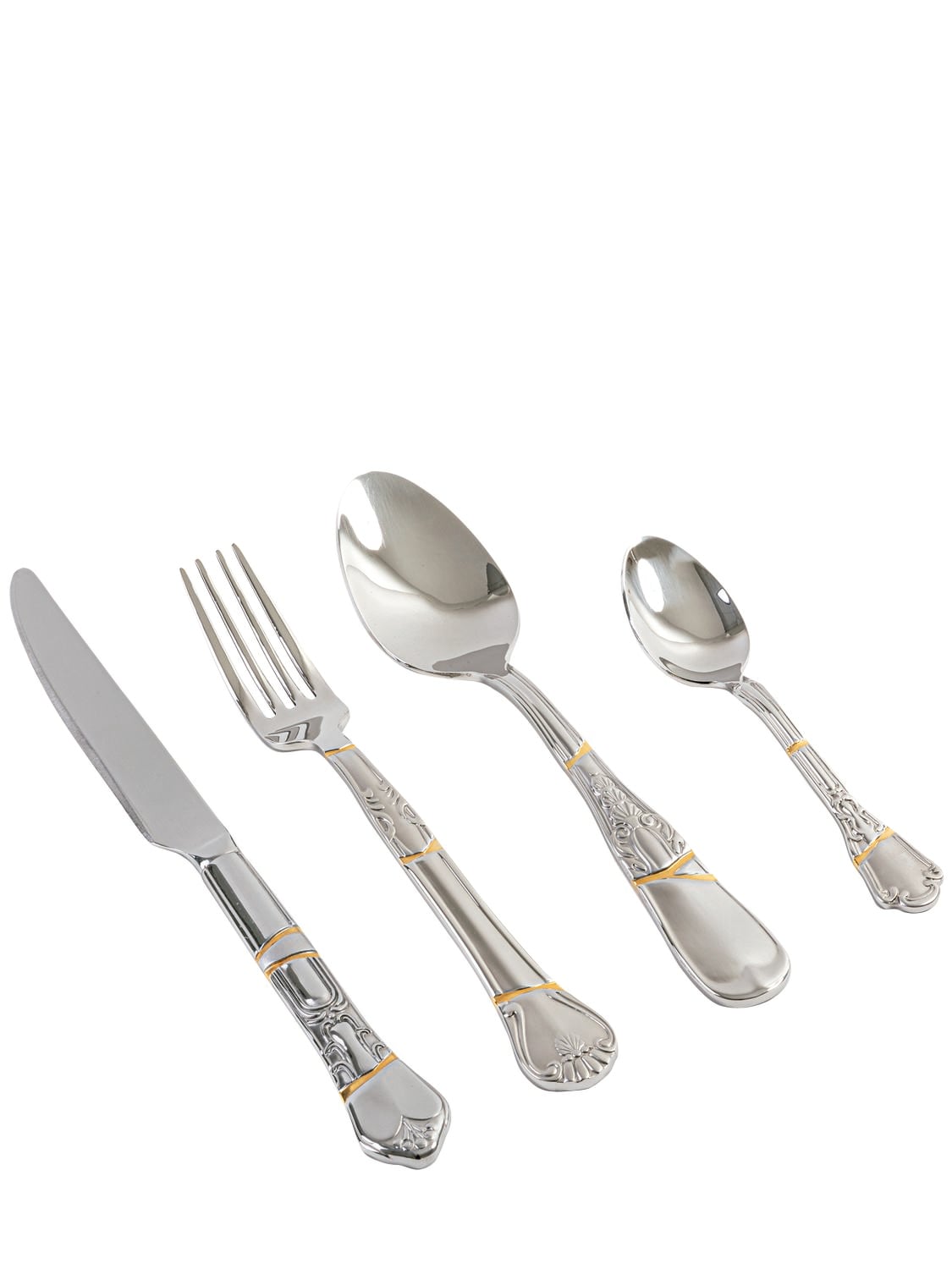 Kintsugi Stainless Steel Cutlery Set - SELETTI - Modalova
