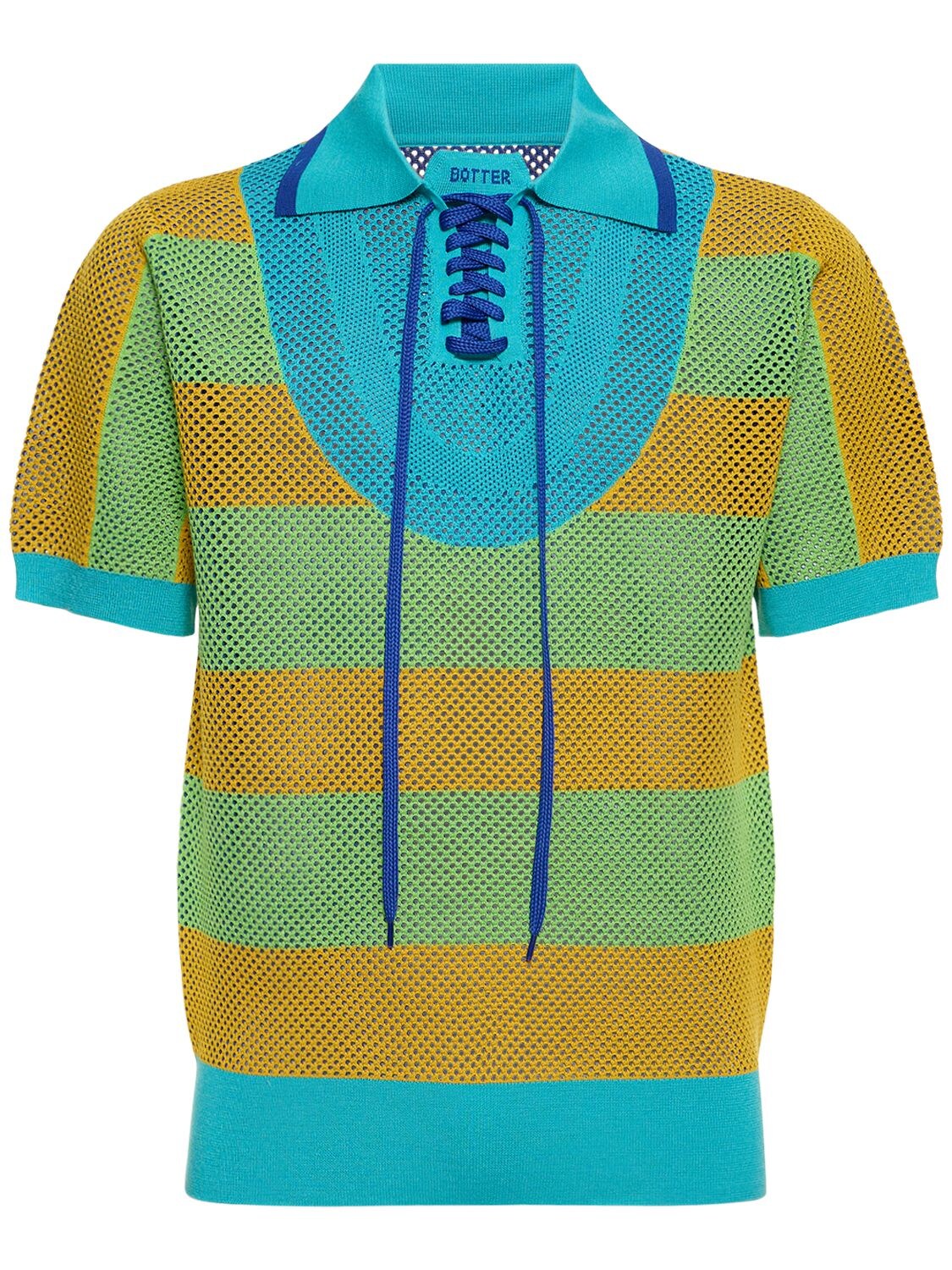 Hombre Striped Wool Blend Knit Polo S - BOTTER - Modalova