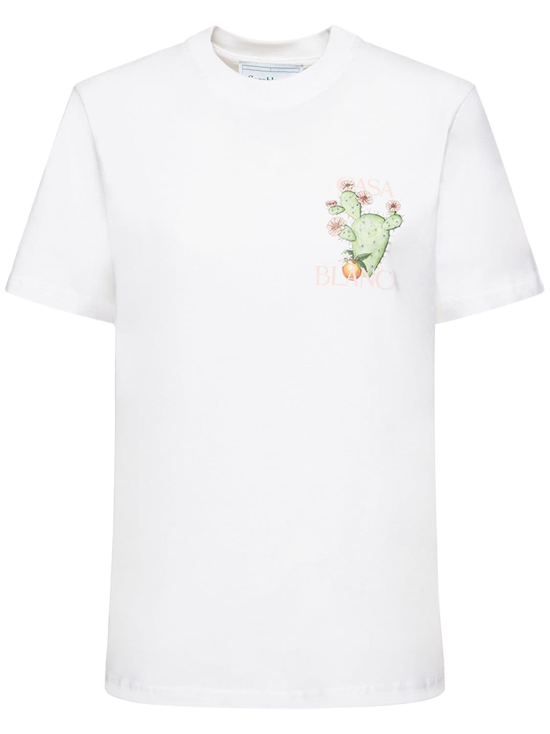 Cactus Logo Print Jersey T-shirt - CASABLANCA - Modalova