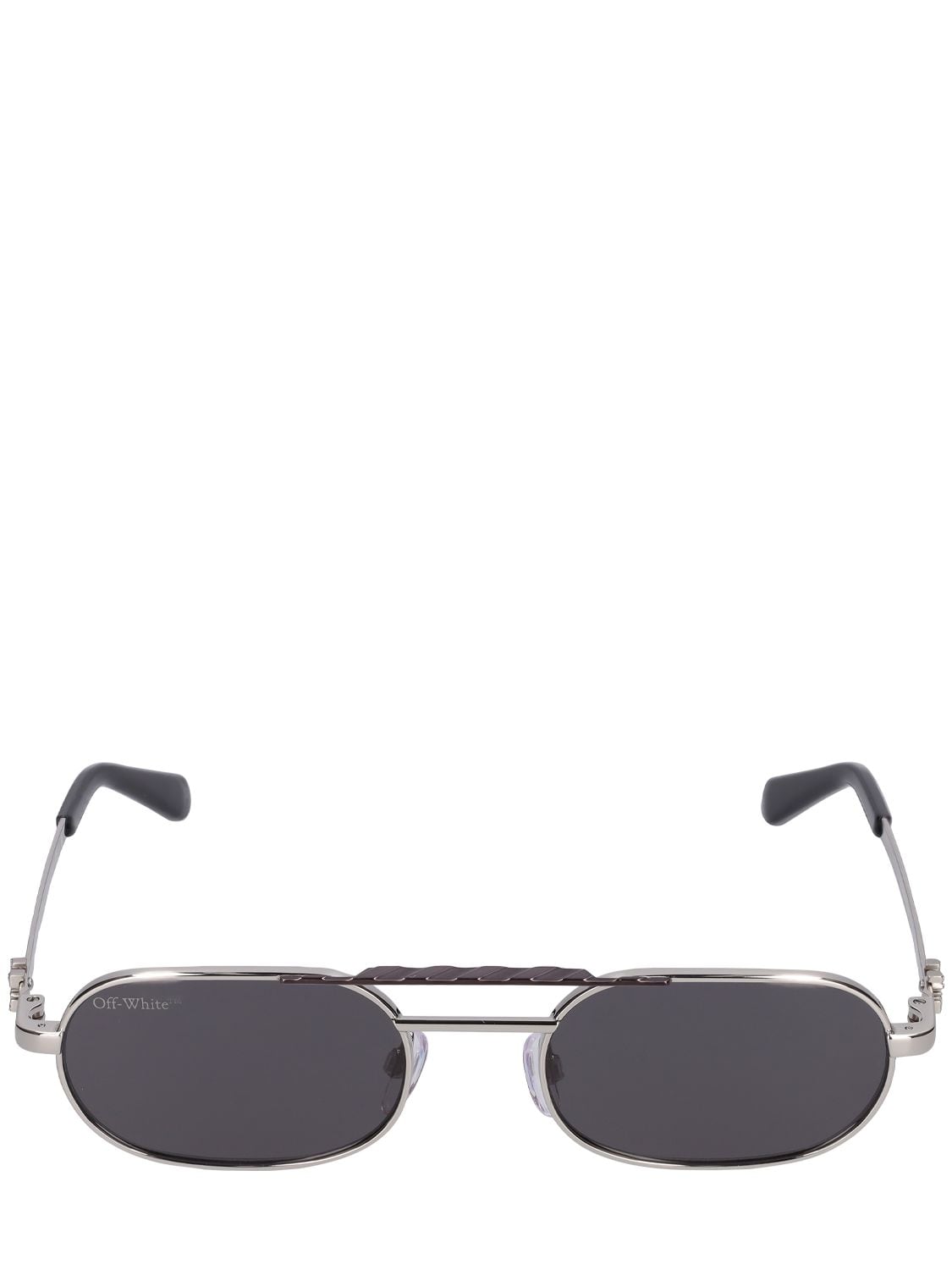 Baltimore Oval Metal Sunglasses - OFF-WHITE - Modalova