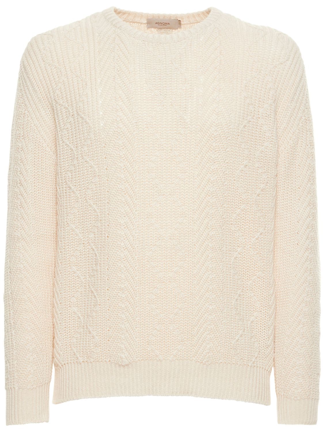 Sweater Aus Baumwollmischung Mit Rundausschnitt - AGNONA - Modalova