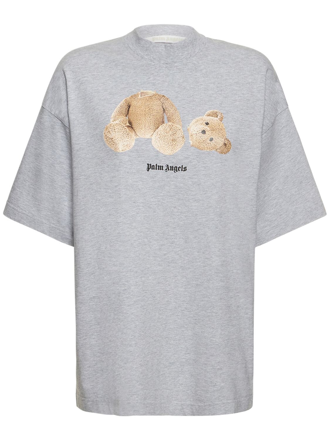 Bear Loose Cotton Jersey T-shirt - PALM ANGELS - Modalova