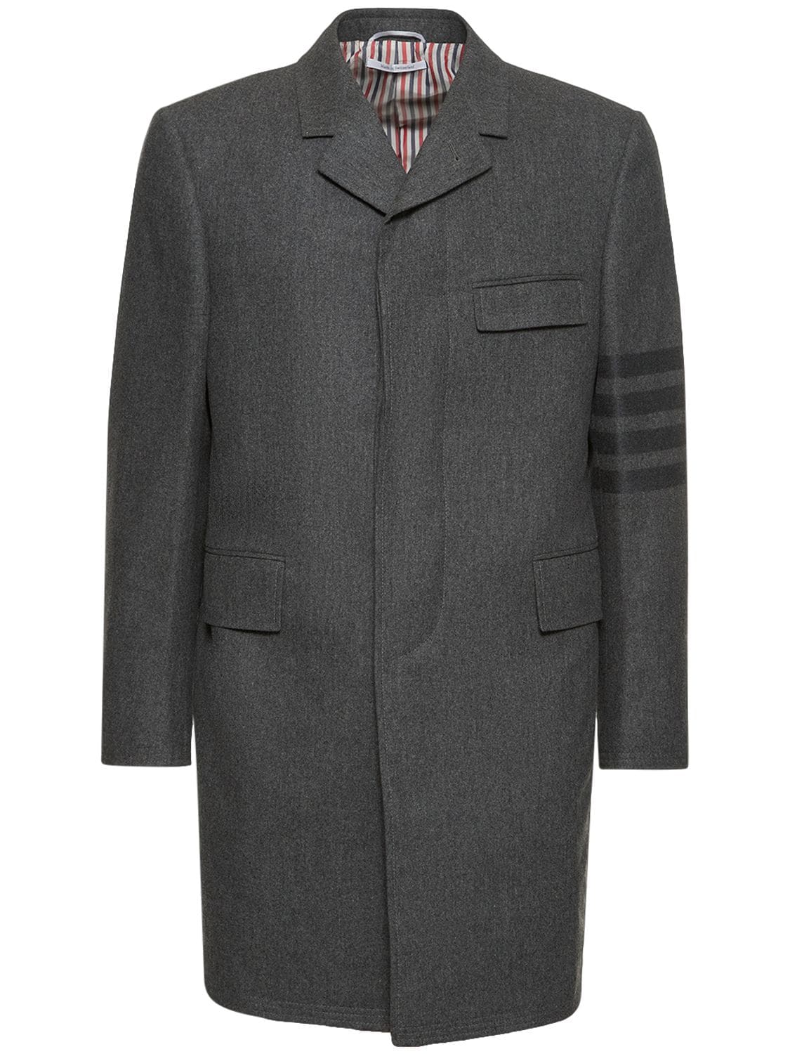 Classic Chesterfield Wool Coat - THOM BROWNE - Modalova
