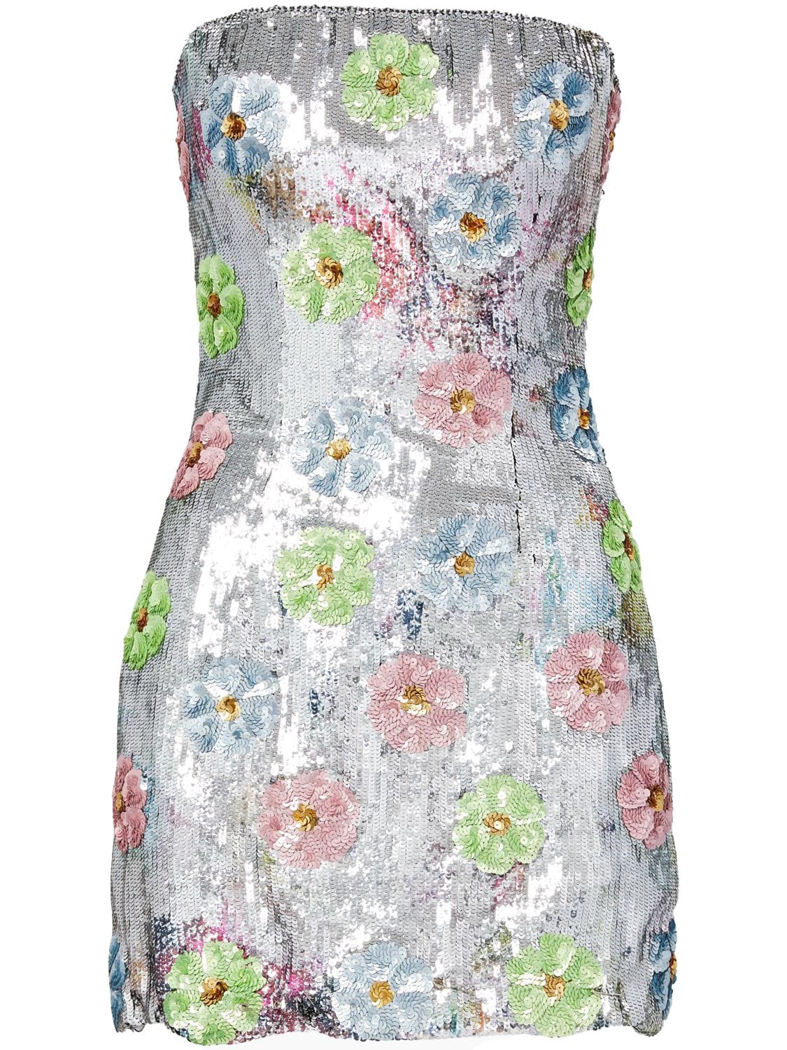 The Esme Floral Sequined Silk Mini Dress - BRANDON MAXWELL - Modalova