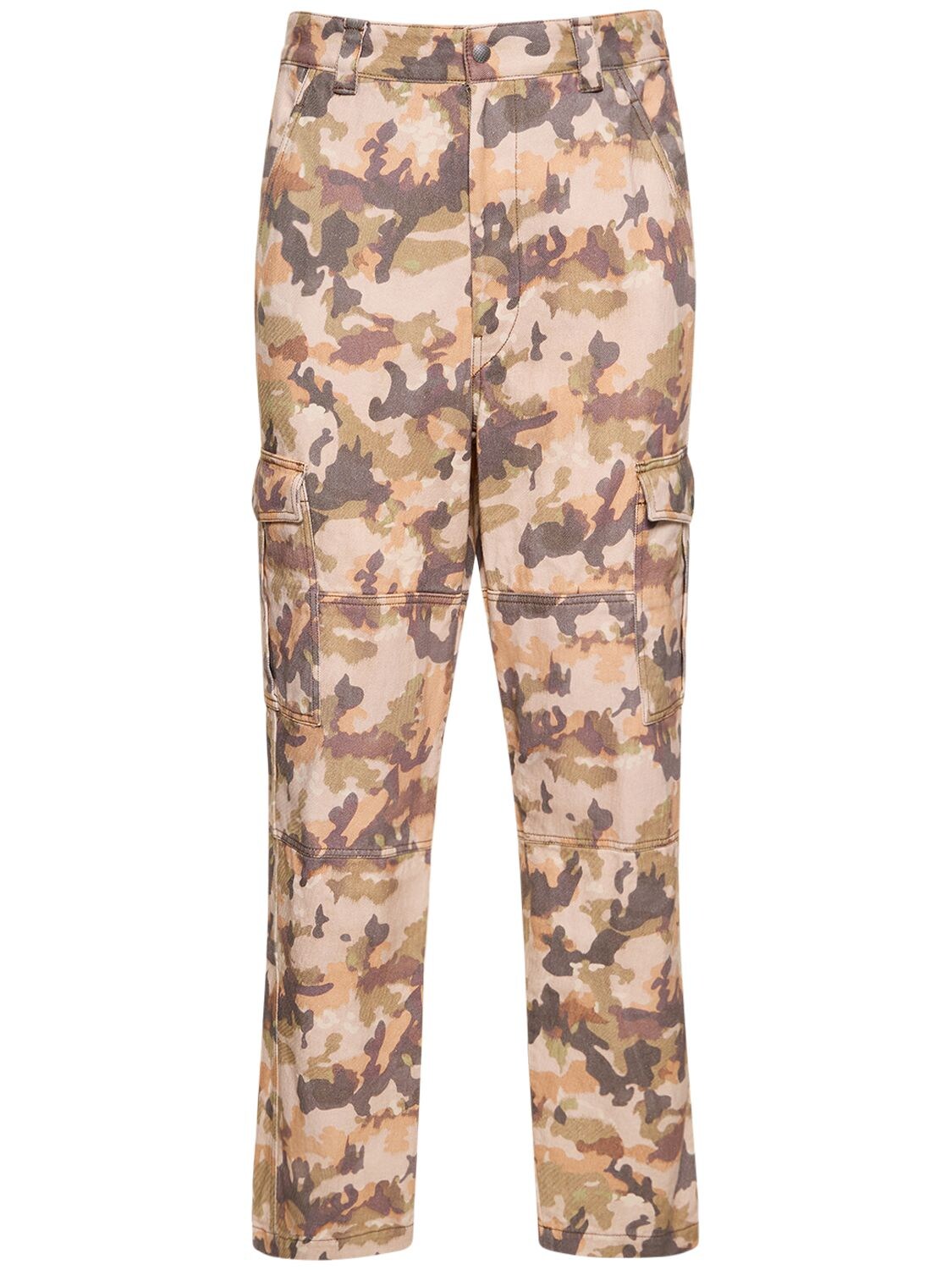 Camouflage Cotton Cargo Pants - MARANT - Modalova
