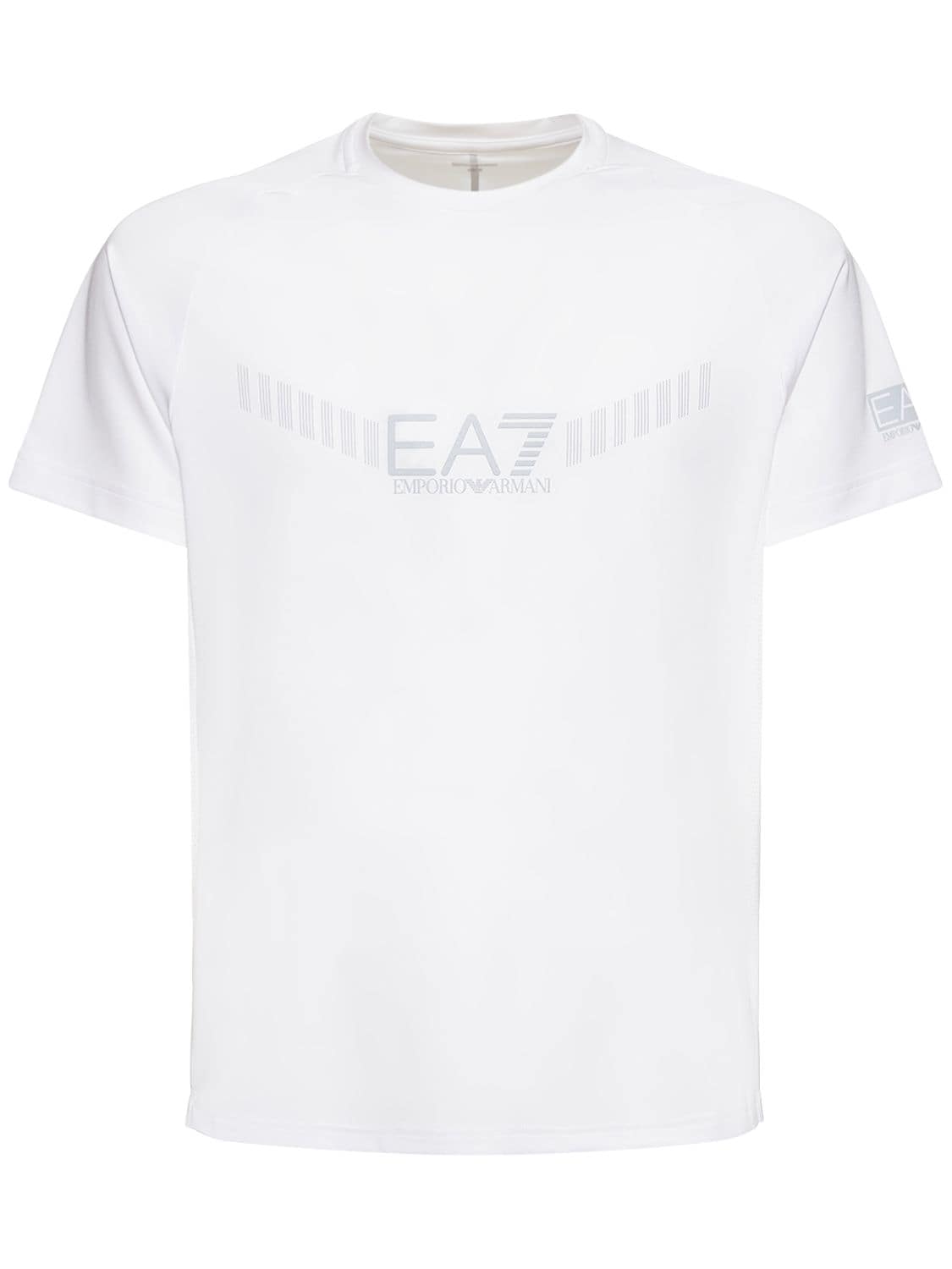 T-shirt Aus Recycelter Baumwollmischung „ventus7“ - EA7 EMPORIO ARMANI - Modalova