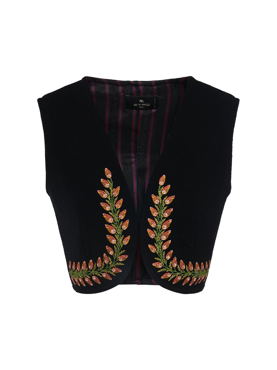 Embroidered Wool Vest - ETRO - Modalova