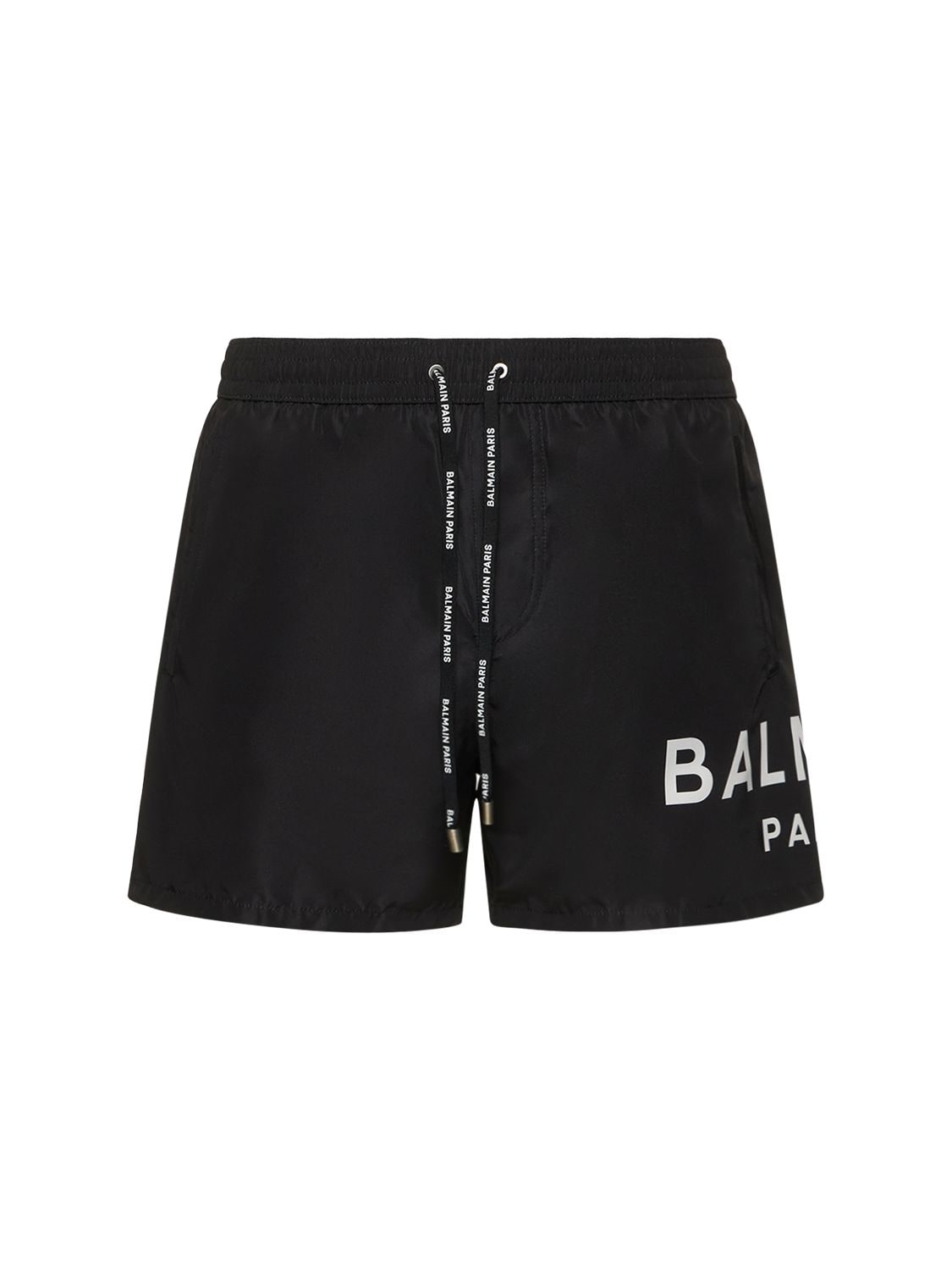 Hombre Bañador Shorts De Nylon Stretch Con Logo Estampado / S - BALMAIN UNDERWEAR - Modalova
