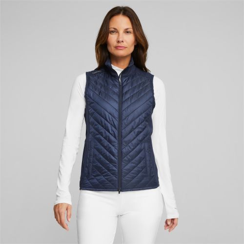 Frost Women's Golf Quilted Vest Jacket, Dark Blue, size Large - PUMA - Modalova