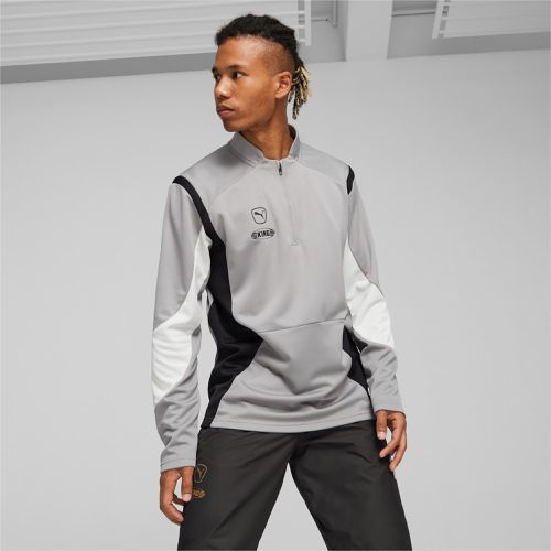 King Pro Men's Football Quarter-Zip Top Shirt, Concrete Grey/, size 3X Large - PUMA - Modalova
