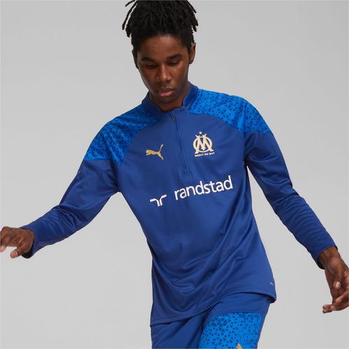Olympique De Marseille Football Training Quarter-Zip Shirt, Blue, size 3X Large - PUMA - Modalova