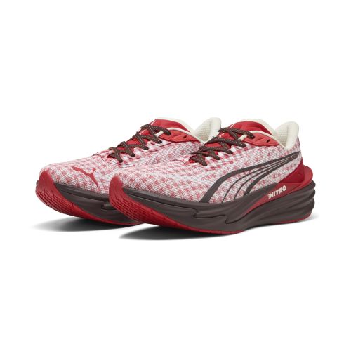 Deviate NITRO 4 Check Running Shoes Men in Red | Size 10 - PUMA - Modalova
