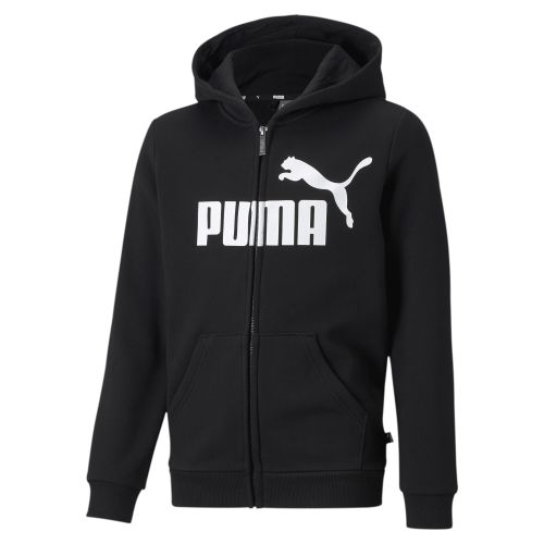 Felpa con cappuccio a zip integrale Essentials con logo grande per ragazzi - PUMA - Modalova