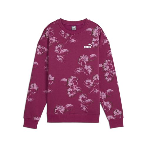 Sudadera de forro polar ESS+ FLORAL VIBES de cuello redondo para mujer - PUMA - Modalova